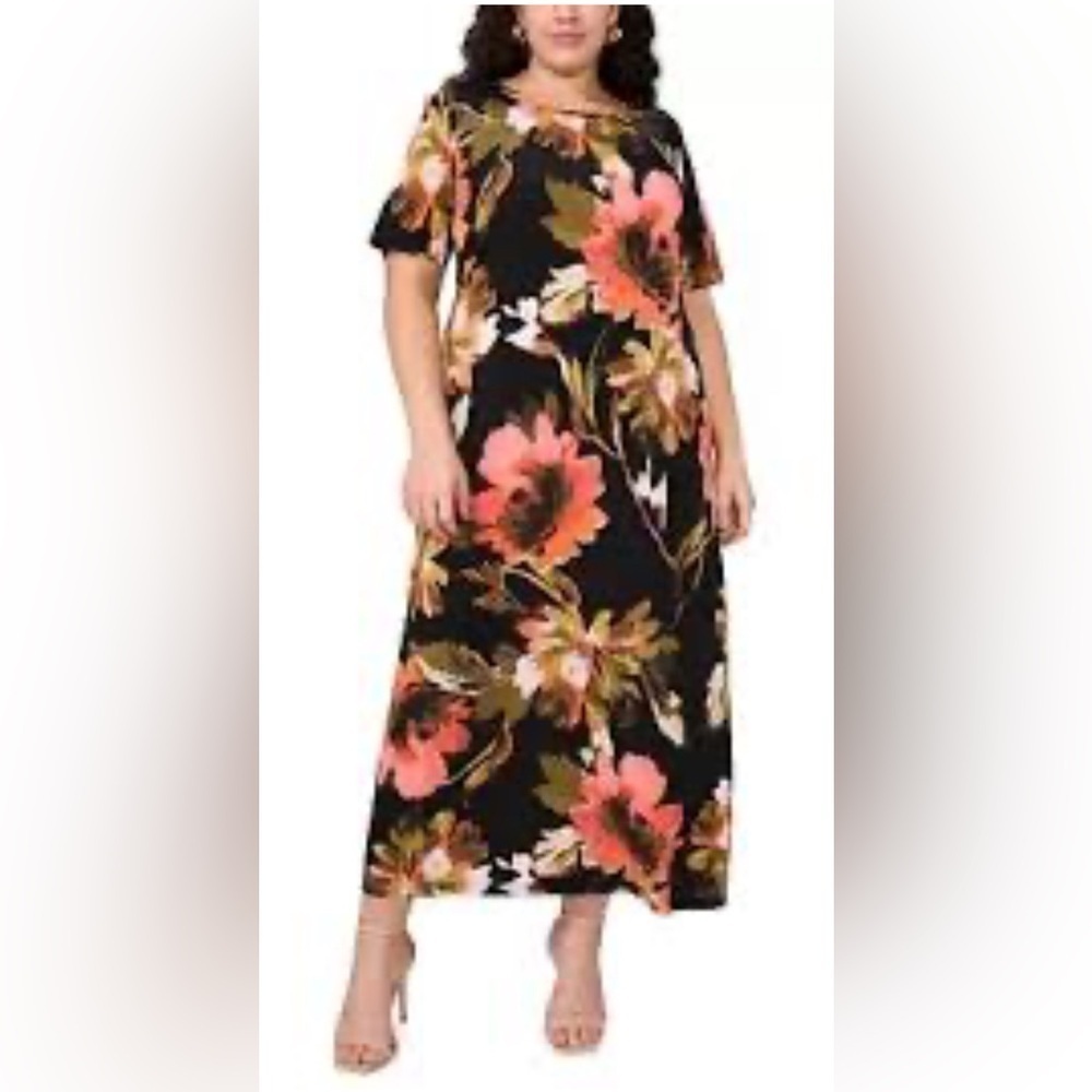 Vince Camuto Coastak Cool Floral Maxi Dress 3X